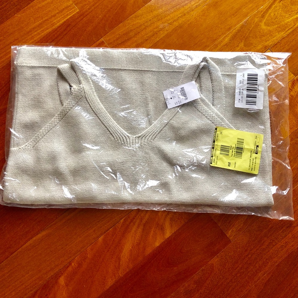 New J Crew Gray Tie Shoulder Sweater Tank Size L - Picture 5 of 5